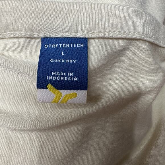 Old Navy Stretchtech Top Quick Dry Tan Pocket Cinch Toggle Comfort Minimalist L - Picture 6 of 8